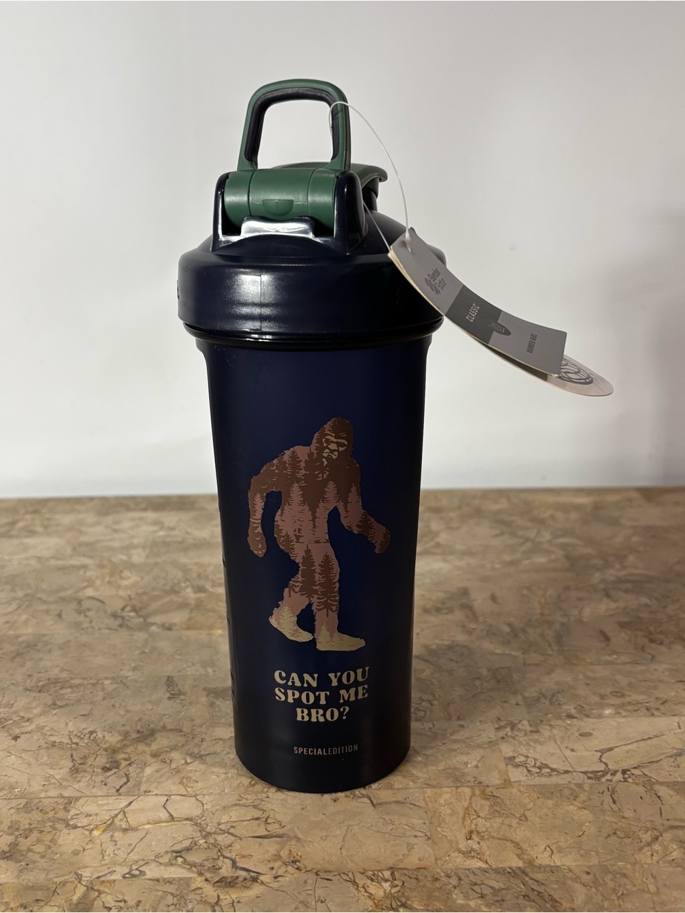 Blender Bottle Sasquatch Can You Spot Me Bro? 28oz Blue Shaker